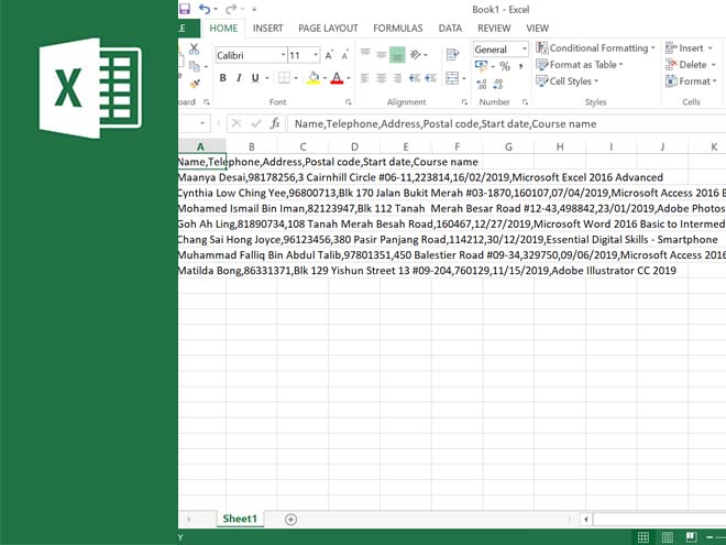 Microsoft Excel 2016 Data Cleaning for Data Analytics