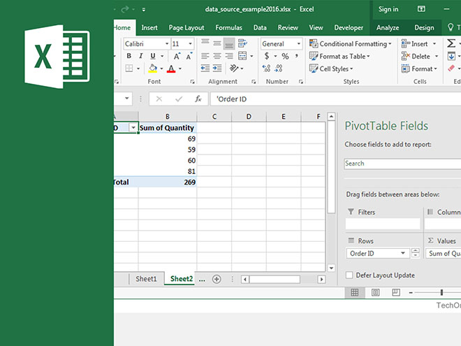 Microsoft Excel 2016 Pivot Table Proficiency)